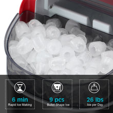 Load image into Gallery viewer, Electric Ice Making Machine Portable Ice Maker Countertop Stainless Steel