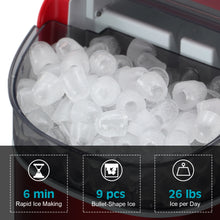 Load image into Gallery viewer, Electric Ice Making Machine Portable Ice Maker Countertop Stainless Steel