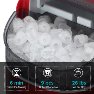 Electric Ice Making Machine Portable Ice Maker Countertop Stainless Steel