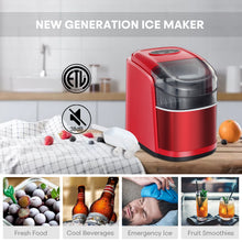 Load image into Gallery viewer, Electric Ice Making Machine Portable Ice Maker Countertop Stainless Steel