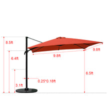 Load image into Gallery viewer, 10ft Offset Rectangular Cantilever Patio Umbrellab